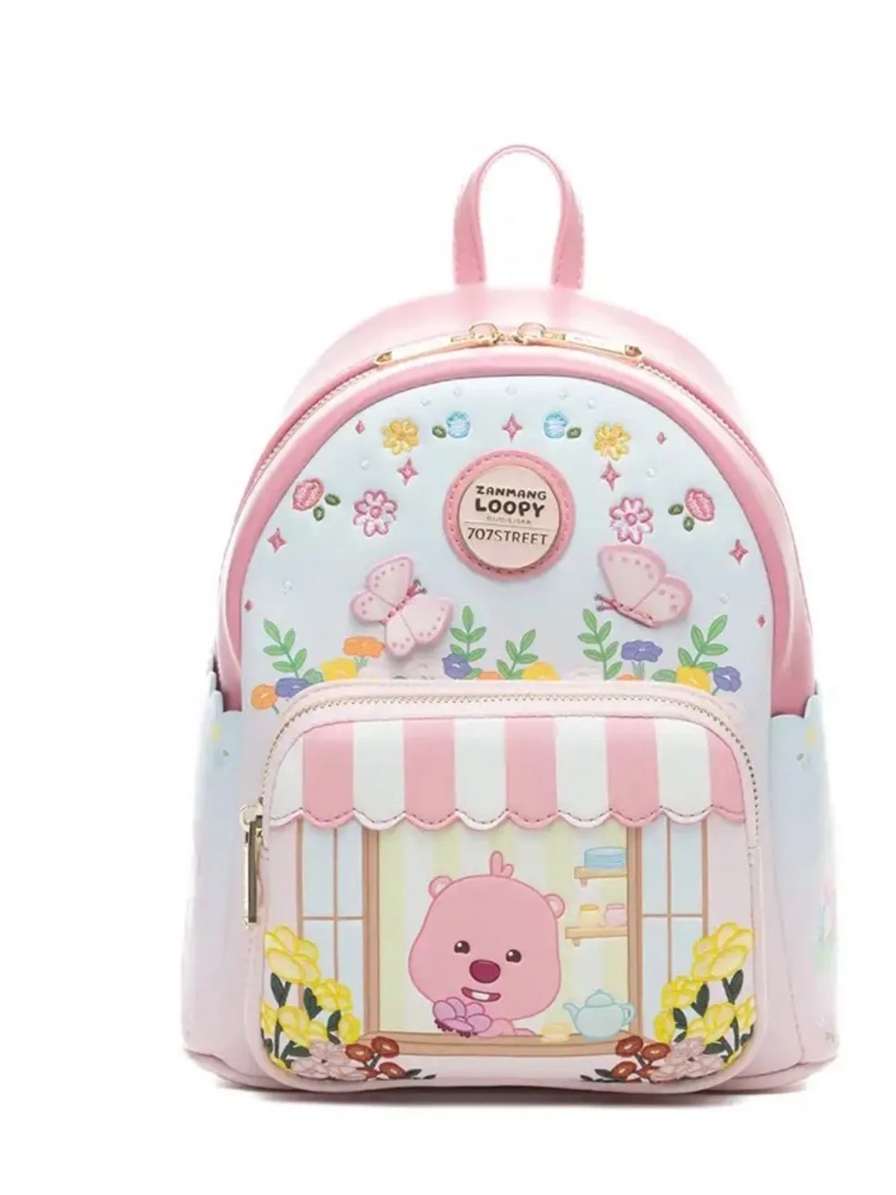 707 Street Exclusive Zanmang Loopy Floral Scene Mini Backpack - Limited Edition
